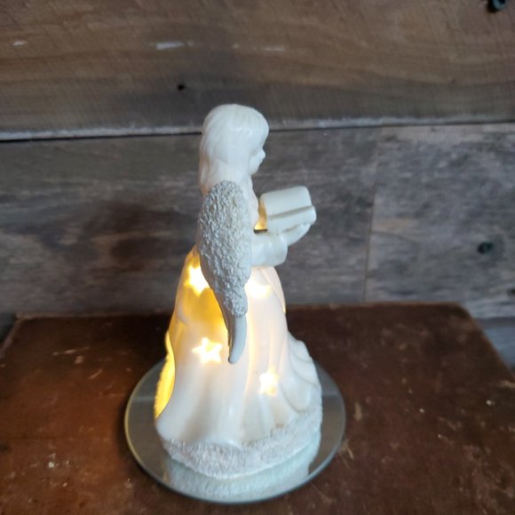 Hermitage Pottery Jade Angel Candle Burner Figurine - Moon & Stars - Picture 6 of 6